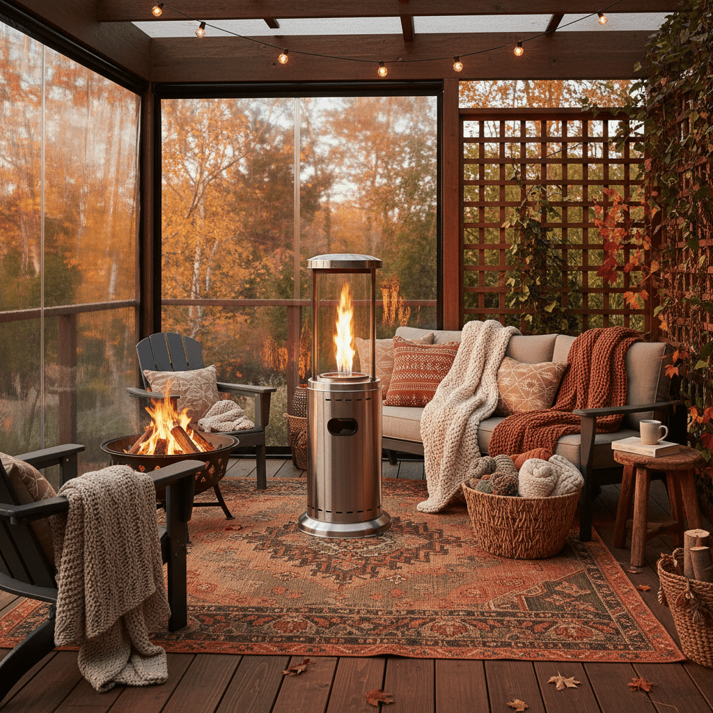 5 manieren om je veranda warm te houden in de herfst 🍂 | Tips voor de beste terrasverwarmer