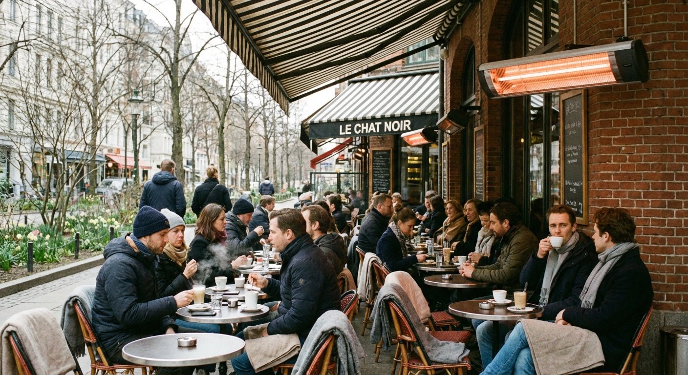 Terrasverwarmer voor horeca: meer gasten en omzet, het hele jaar door - Tuinverwarming.com