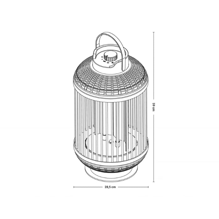 Tafelverwarmer Indox 1200 W halogeen zwart