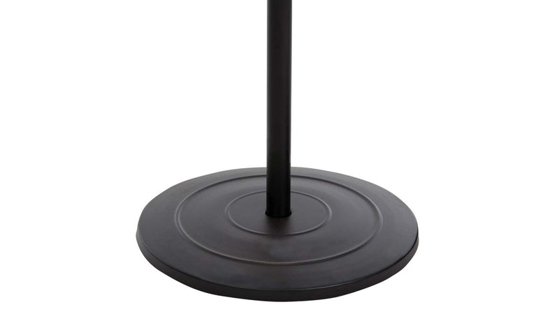 voet van de sfeervolle staande zwarte Sunred Artix Bright terrasverwarmer met 1500 Watt