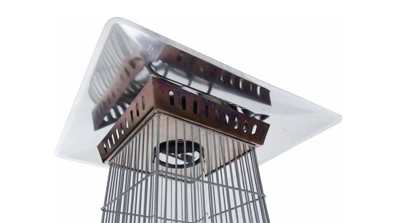 kap van staande Sunred Atria Flame Torch grijze heater met 11000 Watt