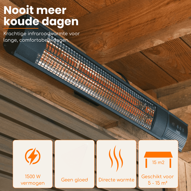 Carbon Rose Gold Heater 1500W - Tuinverwarming.com