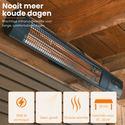 Carbon Rose Gold Heater 2000W - Tuinverwarming.com