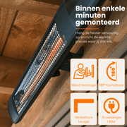 Carbon Rose Gold Heater 2000W - Tuinverwarming.com