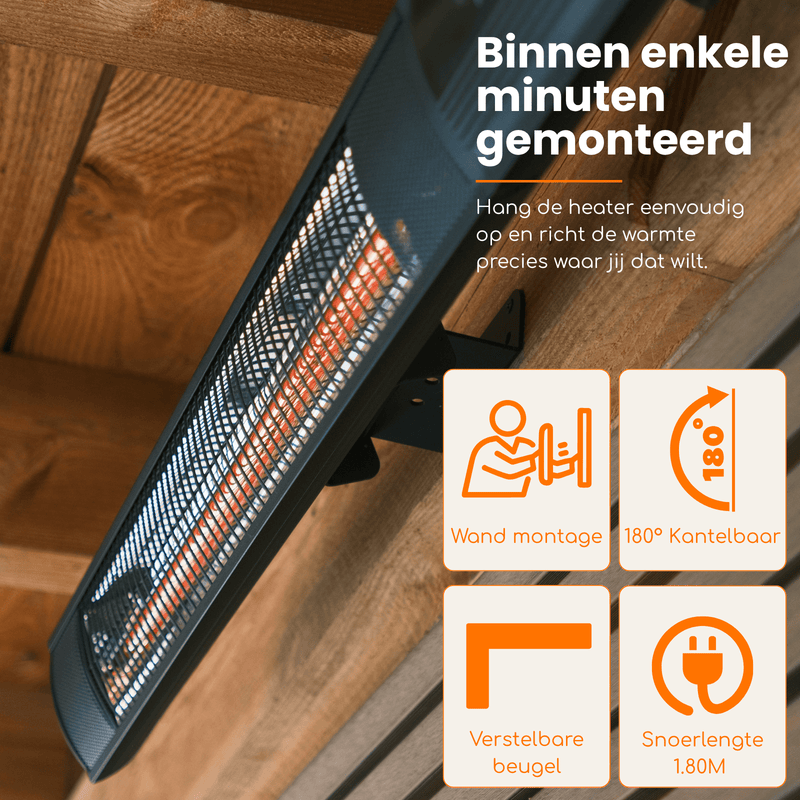Carbon Rose Gold Heater 2000W - Tuinverwarming.com