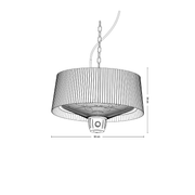 Compact Artix Bright Hangend Zwart 1500 Watt - Tuinverwarming.com
