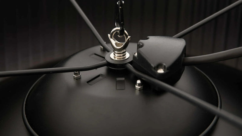 bovenkant van Sunred Compact Artix Bright zwarte heater om op te hangen