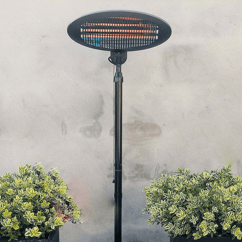 Elektra Quartz Staand Zwart 2000 Watt - Tuinverwarming.com