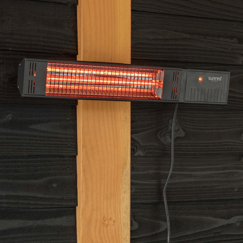 Fortuna Ultra Wandmodel Zwart 1500 Watt - Tuinverwarming.com