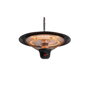infrarood licht van de Zwarte hangende Heatix terrasverwarmer of heater met 1500 Watt