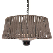 sfeervolle Bruine hangende Artix Corda Bright terrasverwarmer met 1800 Watt als lampenkap