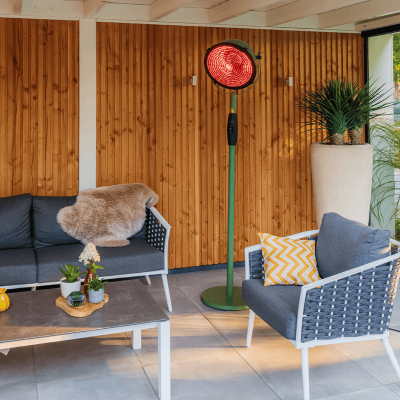 Heater Indus Ultra Jade Smart staand 2100 W roségoud groen Sunred - Tuinverwarming.com