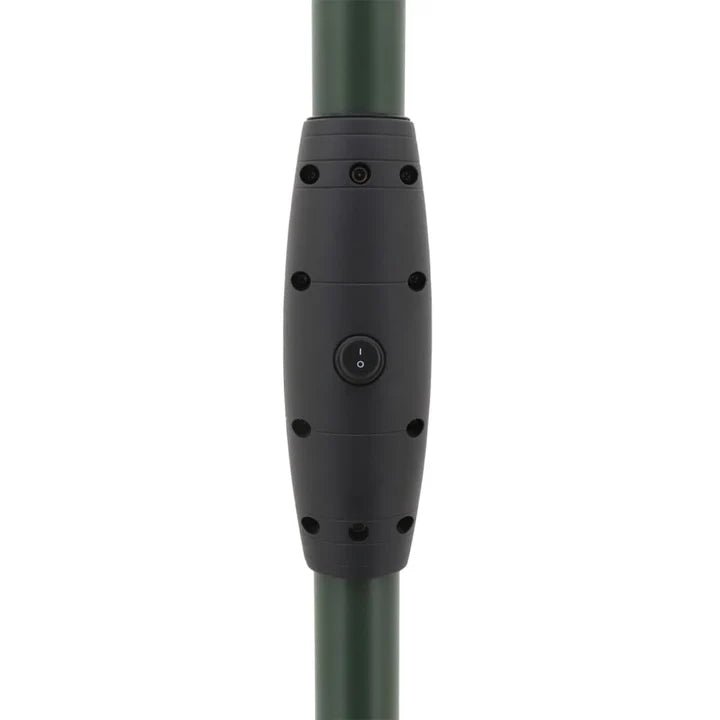 Aan/uit knop van de Sunred Staande groene roségoude Indus Ultra Jade Smart Heater