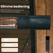 Heatix Staande Carbon Rose Gold Heater (1500W / 2000W / 2500W) - Tuinverwarming.com