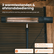 Heatix Staande Carbon Rose Gold Heater (1500W / 2000W / 2500W) - Tuinverwarming.com