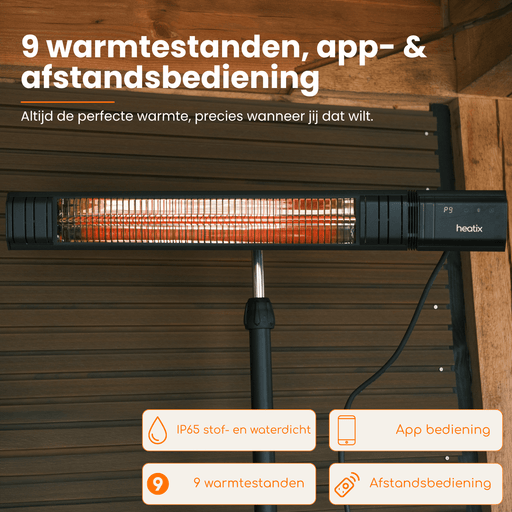 Heatix Staande Golden Shadow Heater (2000W / 2500W) - Tuinverwarming.com