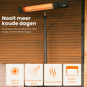 Heatix Staande Smart Carbon Fiber Heater (2000W / 2500W) - Tuinverwarming.com