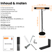 Heatix Staande Smart Carbon Fiber Heater (2000W / 2500W) - Tuinverwarming.com
