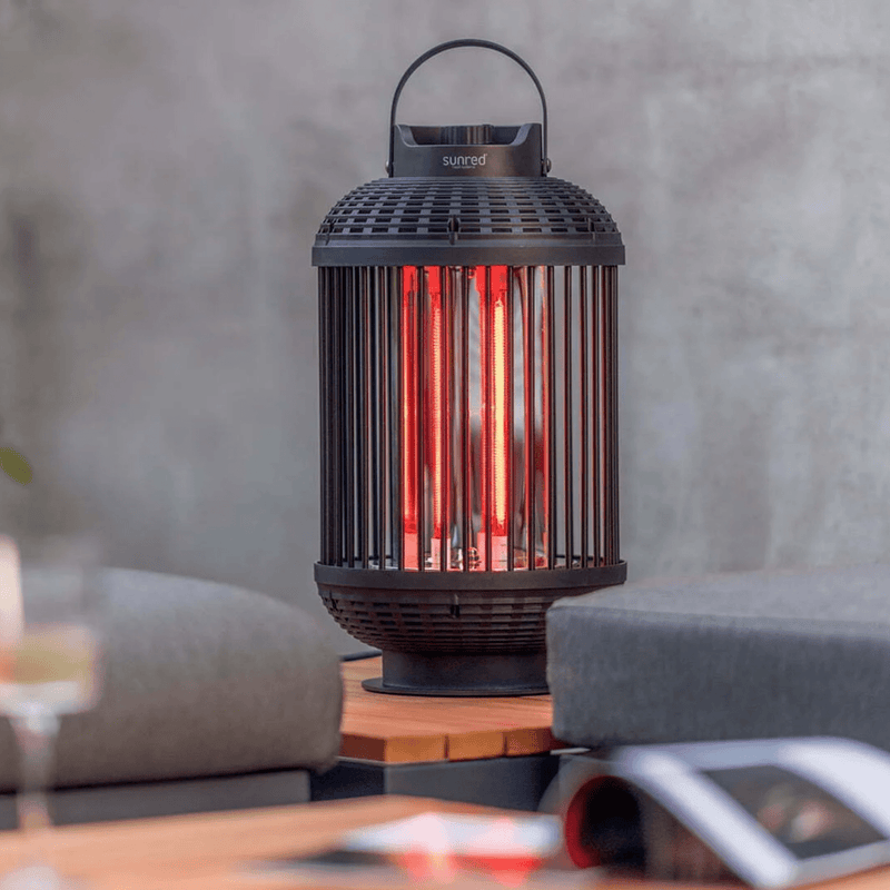 Indox Dark Tafelmodel Zwart 1200 Watt - Tuinverwarming.com