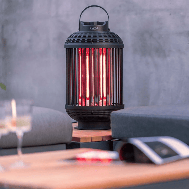 Indox Dark Tafelmodel Zwart 1200 Watt - Tuinverwarming.com