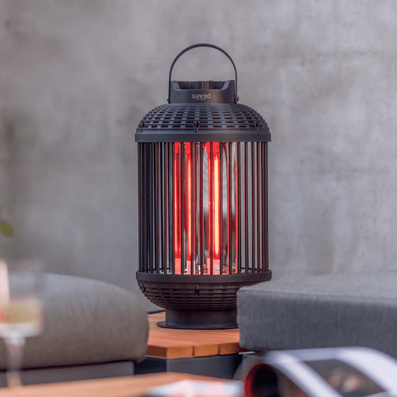 Indox Dark Tafelmodel Zwart 1200 Watt - Tuinverwarming.com