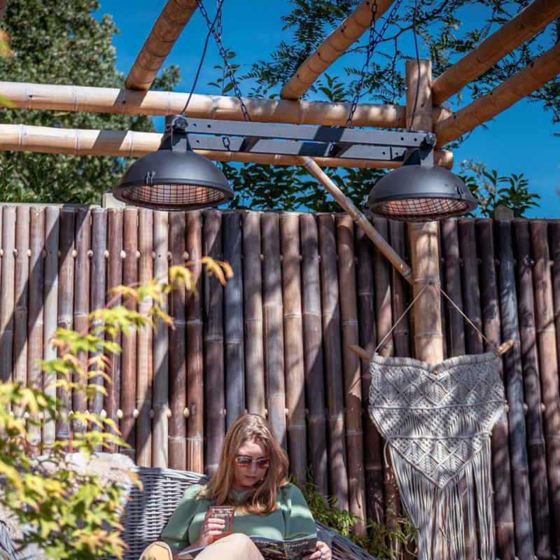 Indus Bright Hangend Zwart 3000 Watt - Tuinverwarming.com