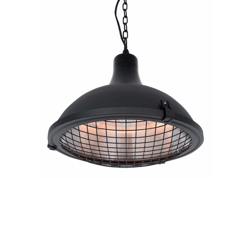 Indus II Bright Hangend Zwart 2100 Watt - Tuinverwarming.com