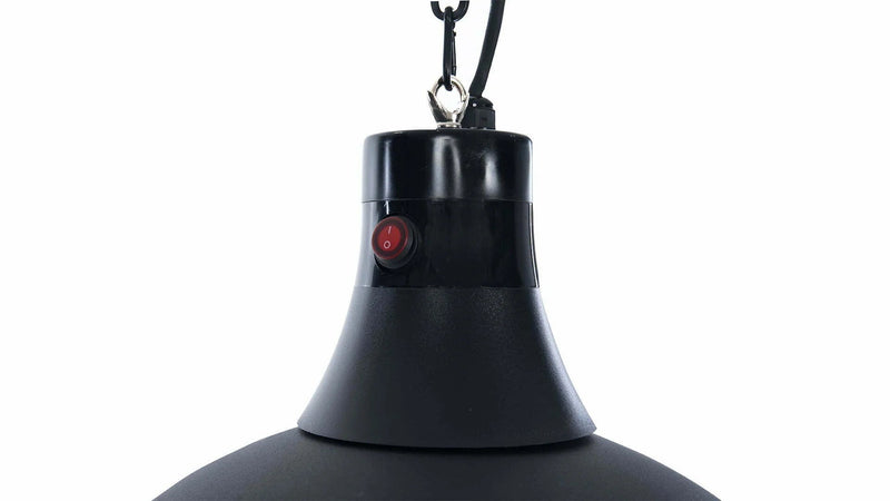 aan/uit knop van de Sunred Indus II Bright hangende zwarte heater