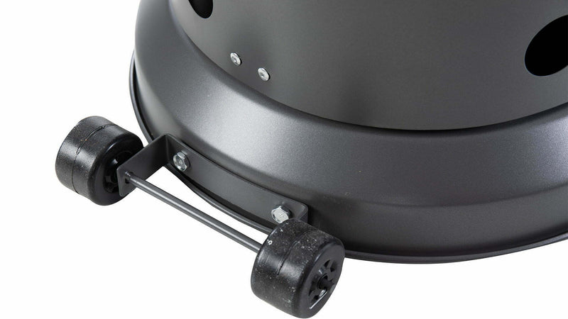 wieltjes van de staande Sunred grijze Propus Lounge terrasverwarmer met 10000 Watt