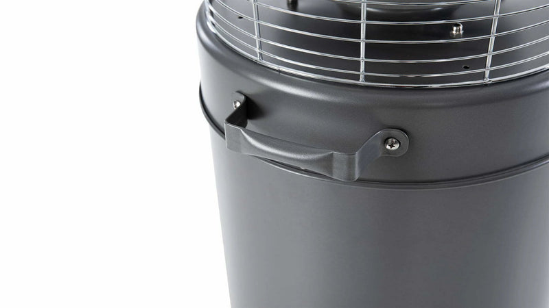 het handvat van de staande Sunred grijze Propus Lounge terrasverwarmer met 10000 Watt