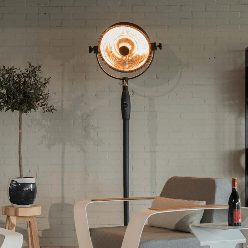 Retro Bright Staand Zwart 2100 Watt - Tuinverwarming.com