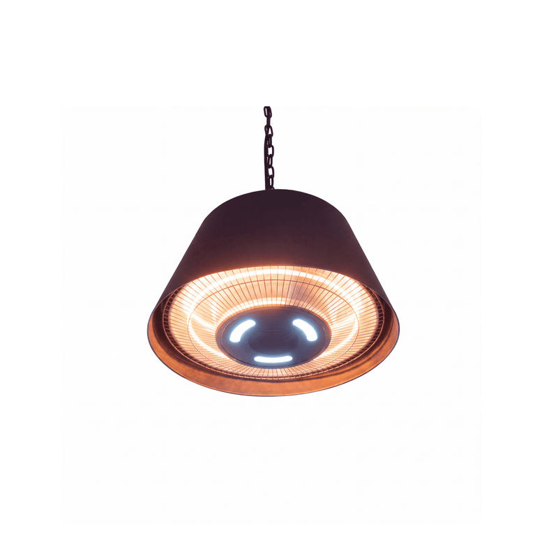 Shade Hangende Terrasverwarmer 2000W met LED - Heatix - Tuinverwarming.com