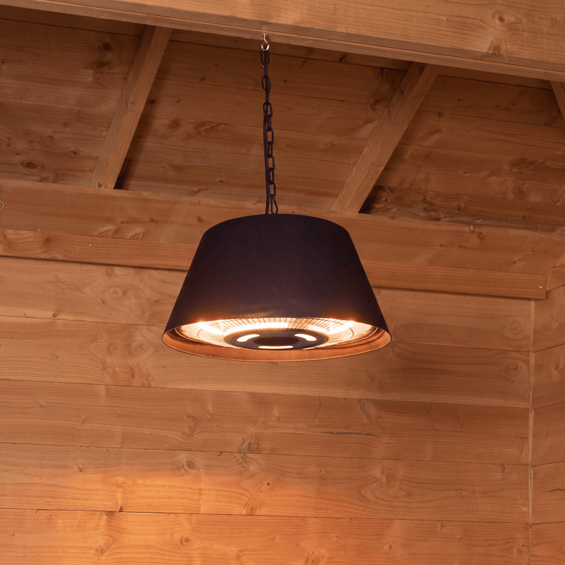 Shade Hangende Terrasverwarmer 2000W met LED - Heatix - Tuinverwarming.com