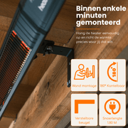 Smart Golden shadow Heater 2000W - Tuinverwarming.com