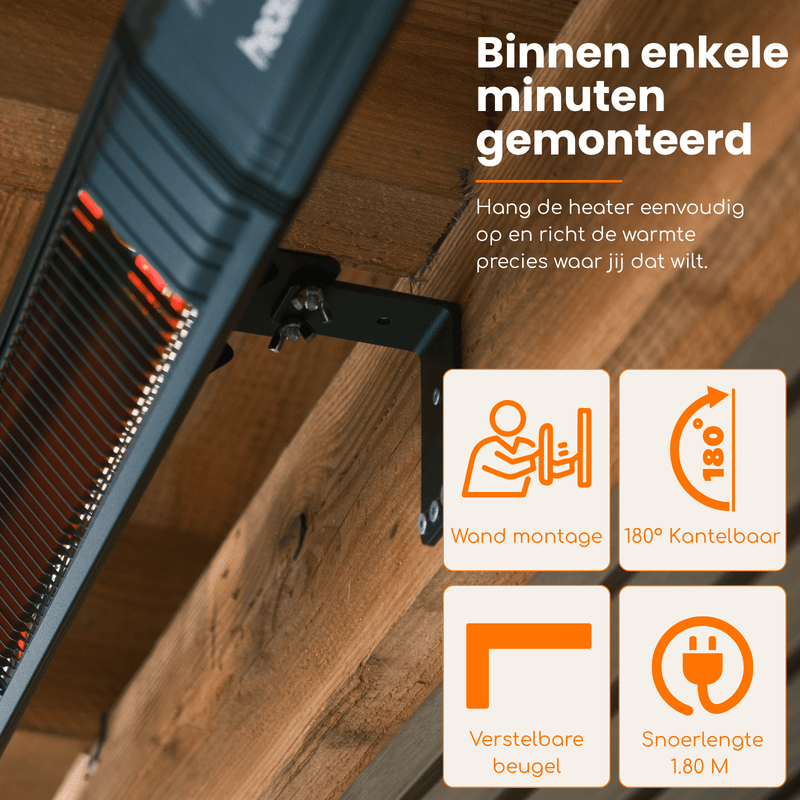 Smart Golden shadow Heater 2000W - Tuinverwarming.com