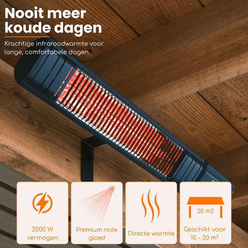 Smart Golden shadow Heater 2000W - Tuinverwarming.com