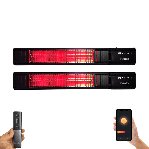 Smart Golden shadow Heater 2000W | Heatix Terrasverwarmer 2 stuks - Tuinverwarming.com