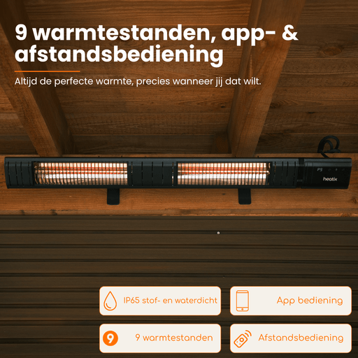 Smart Golden shadow Heater 3000W | Heatix Terrasverwarmer 2 stuks - Tuinverwarming.com