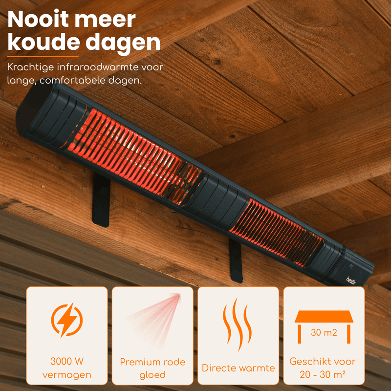 Smart Golden shadow Heater 3000W | Heatix Terrasverwarmer 2 stuks - Tuinverwarming.com