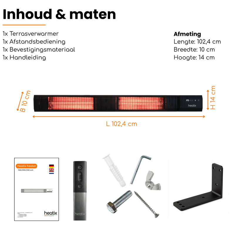 Smart Golden shadow Heater 3000W | Heatix Terrasverwarmer 2 stuks - Tuinverwarming.com