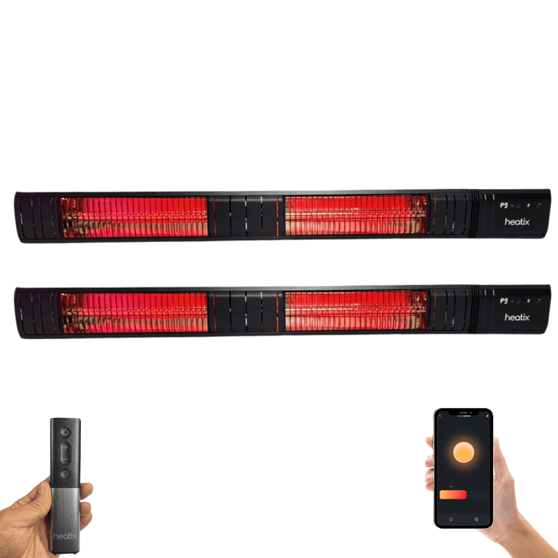 Smart Golden shadow Heater 3000W | Heatix Terrasverwarmer 2 stuks - Tuinverwarming.com