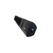 Zijkant van de Zwarte slimme wandmodel Heatix heater of terrasverwarmer met 2500 Watt
