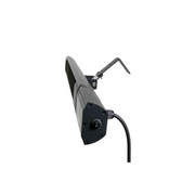 wand montage van de Zwarte Heatix heater of terrasverwarmer met 2500 Watt en afstandbediening