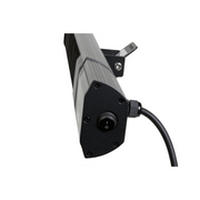 Zijkant van de Zwarte slimme wandmodel Heatix heater of terrasverwarmer met 2500 Watt
