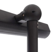 Sunred zwarte terrasverwarmer Royal Diamond Dark gemonteerd op standaard 