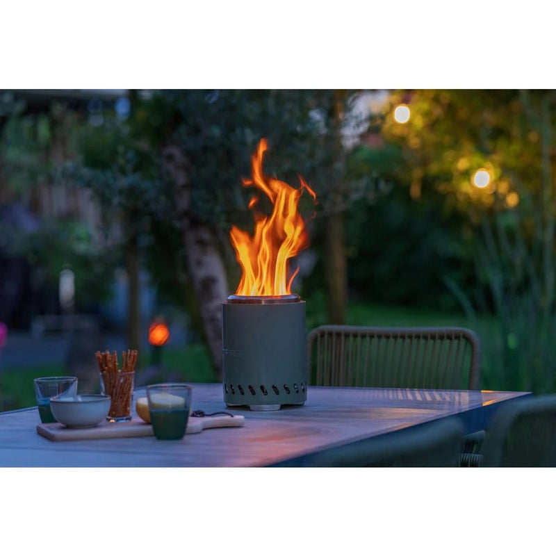 Volcano pellet table fireplace small olive green