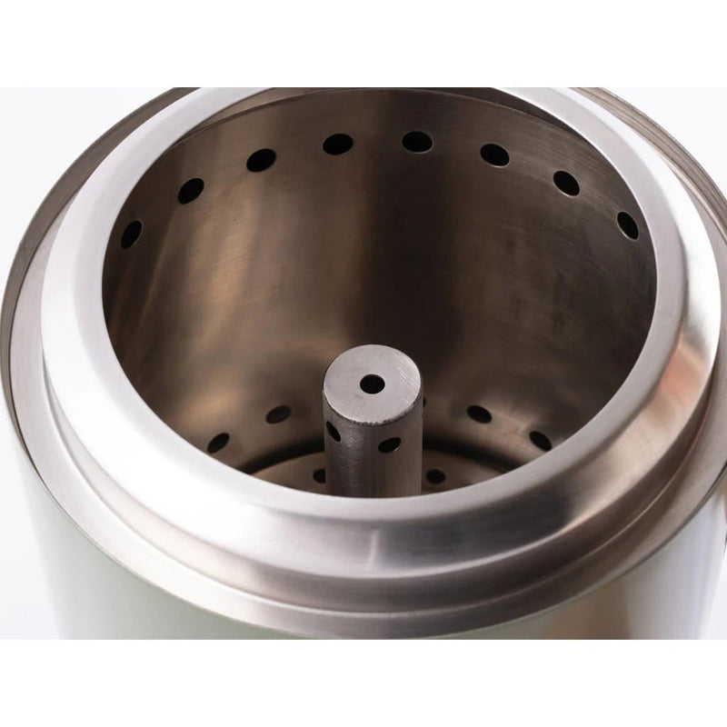 Volcano pellet table fireplace small olive green