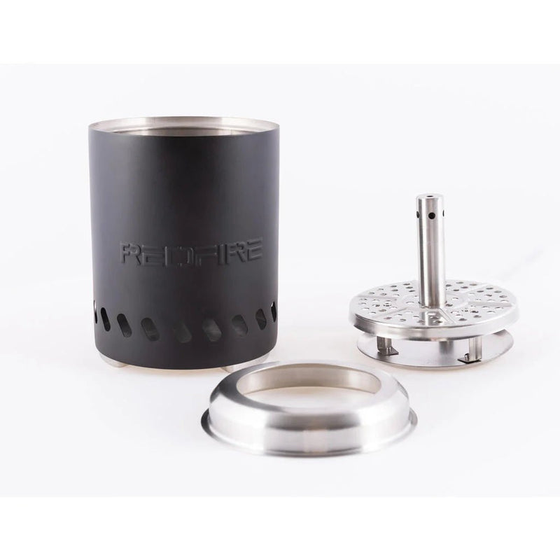 Volcano pellet table fireplace small black