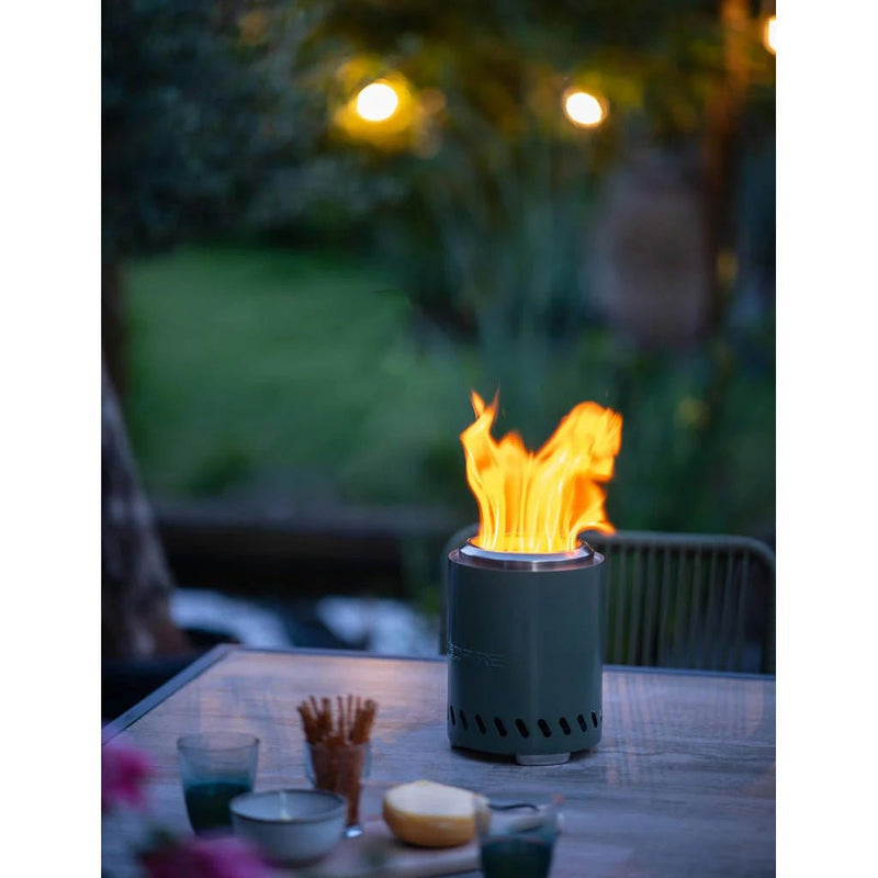 Volcano pellet table fireplace medium olive green