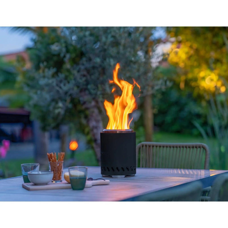 Volcano pellet table fireplace medium black